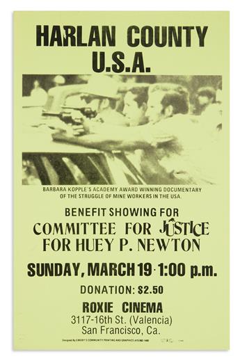 (BLACK PANTHERS.) [Douglas, Emory; designer.] A group of posters for Malcolm X Day, Justice for Huey Newton, and more.